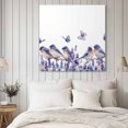 thumbnail image 4 of Purple Spring Floral Wall Art Painting on Canvas, Watercolor Summer Birds Butterfly Canvas Art Home Prints Wall Art Framed Modern Artwork for Living Room Bedroom Wall Decor 16x16in, 4 of 9