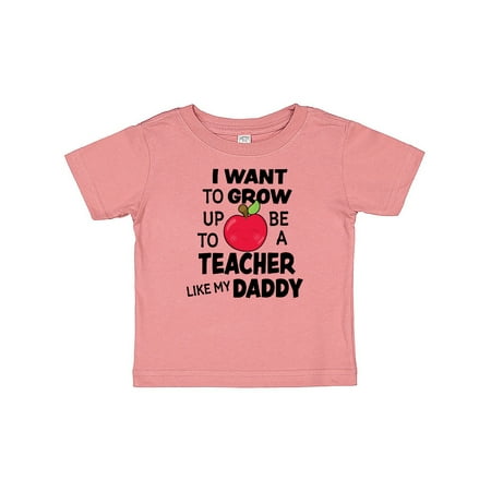 

Inktastic I Want To Grow Up To Be a Teacher Like My Daddy Gift Baby Boy or Baby Girl T-Shirt