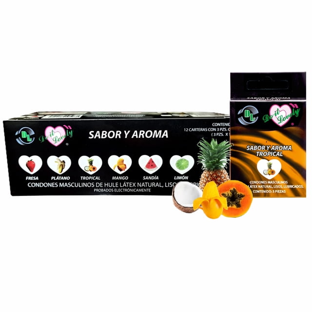 Condon Aroma Y Sabor Tropical Caja Con 12 Carteras, Cartera Con3pz