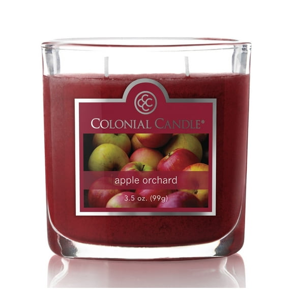 Colonial Candle Apple Orchard Scented Jar Candle - Classic Ovals - 2 Wick - 3.5 oz - 20h Burn