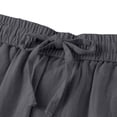 thumbnail image 5 of JGGSPWM Lightweight Cotton-Linen Pants for Women with Elastic Waist Casual Straight Leg Trousers with Drawstring Dark Gray 5XL, 5 of 7
