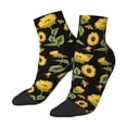 thumbnail image 2 of Bingfone Bees And Sunflowers Design Patterned Men'S Women'S Casual Cotton Socks, 2 of 9