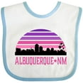 thumbnail image 3 of Inktastic Albuquerque New Mexico Retro Sunset Skyline Girls Baby Bib, 3 of 4