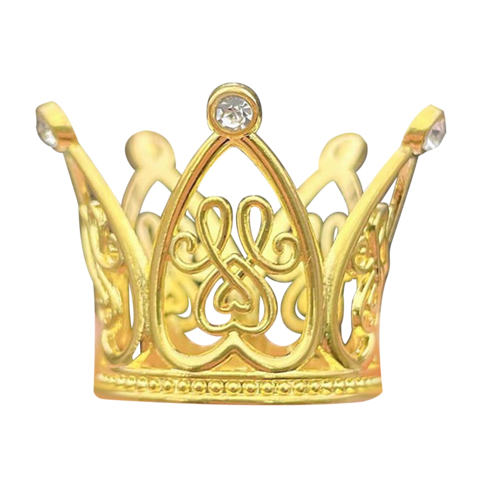 Yyeselk Crown Cake Toppers Mini Baby Crown Cupcake Topper Gold Tiara