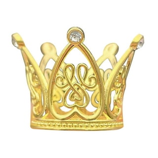 12Pcs Mini Baby Small Rhinestone Tiara Crown Gold Mini Crown Cake Topper  For Flower Arrangements Shower Birthday Wedding Decor - AliExpress
