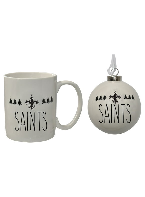 The Memory Company New Orleans Saints Holiday Ornament & Mug Set