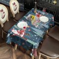 thumbnail image 2 of Dark Blue Christmas Santa Pattern Rectangle Tablecloth 60"x120",Waterproof Polyester Rectangle Table Cloth, Wipeable Spillproof Polyester Tablecloth for Dining, Camping, Indoor and Outdoor, 2 of 6