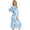 Blue, variant on EFINNY Women Floral Short Sleeve Pajamas Robes Thin Lightweight Homewear Sleepwear with Pockets S-2XL