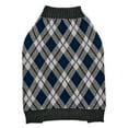 thumbnail image 3 of Vibrant Life Gray Argyle Dog Sweater, Large, 3 of 4