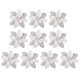 thumbnail image 1 of Yellow 10 Uds. 11cm grandes flores artificiales con brillo árbol de Navidad colgantes ornamento Diy, 1 of 5