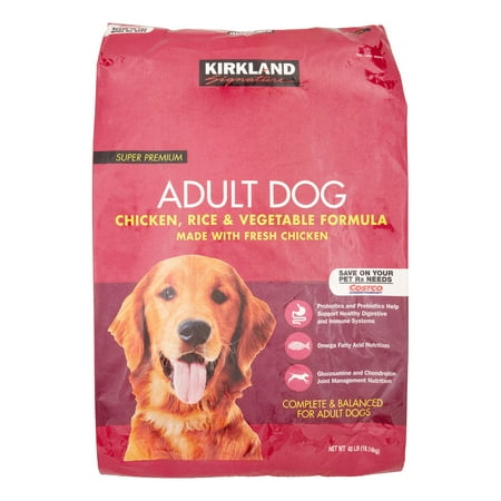 Kirkland Signature Super Premium Chicken  Rice & Vegetable Formula Adult Dog Food  40 Lb