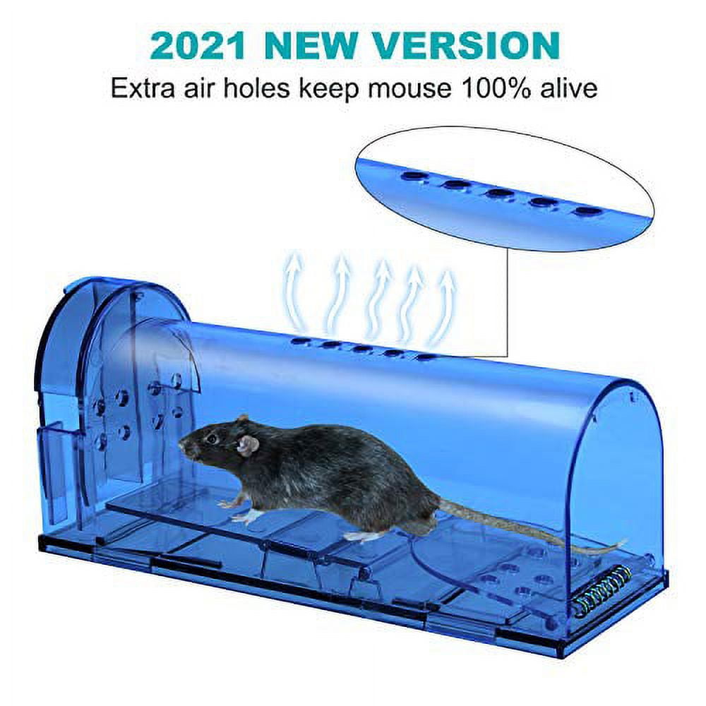  PIMAG Electric Rat Trap, Humane Mouse Traps Indoor for Homes No  See Kill, Rat Traps Mice Traps for House Non-Touch & Pet Safe 6000V-9000V  High Voltage Shock Rodent Zapper Reusable 