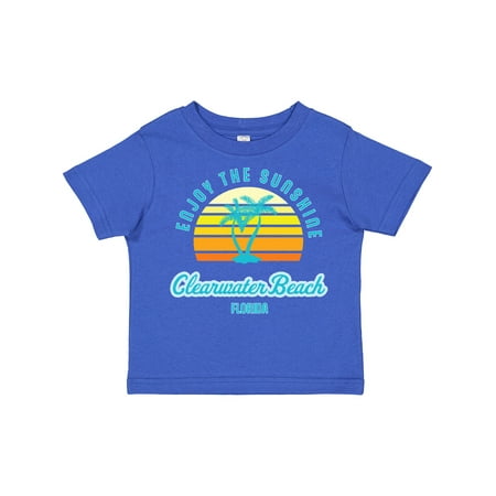 

Inktastic Summer Enjoy the Sunshine Clearwater Beach Florida in Blue Gift Toddler Boy or Toddler Girl T-Shirt