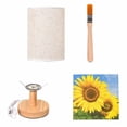 thumbnail image 2 of Lámpara de Noche Diy Estilo Impresionista con Girasoles. Base de Madera Sencilla. Pantalla Rectangular de Tela. Ideal para Dormitorio o Sala de Estar. 5 Ml., 2 of 6
