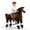 Type A, Ride on Horse (Brown), variant on Akaber Ride on Horse for Big Kids, Horse Ride on Toy for 4 to 9 Years Old, (35.43'' Height) Riding Horse Rider Mechanical Walking Action, No Battery or Electricity, Max Load 165LBS