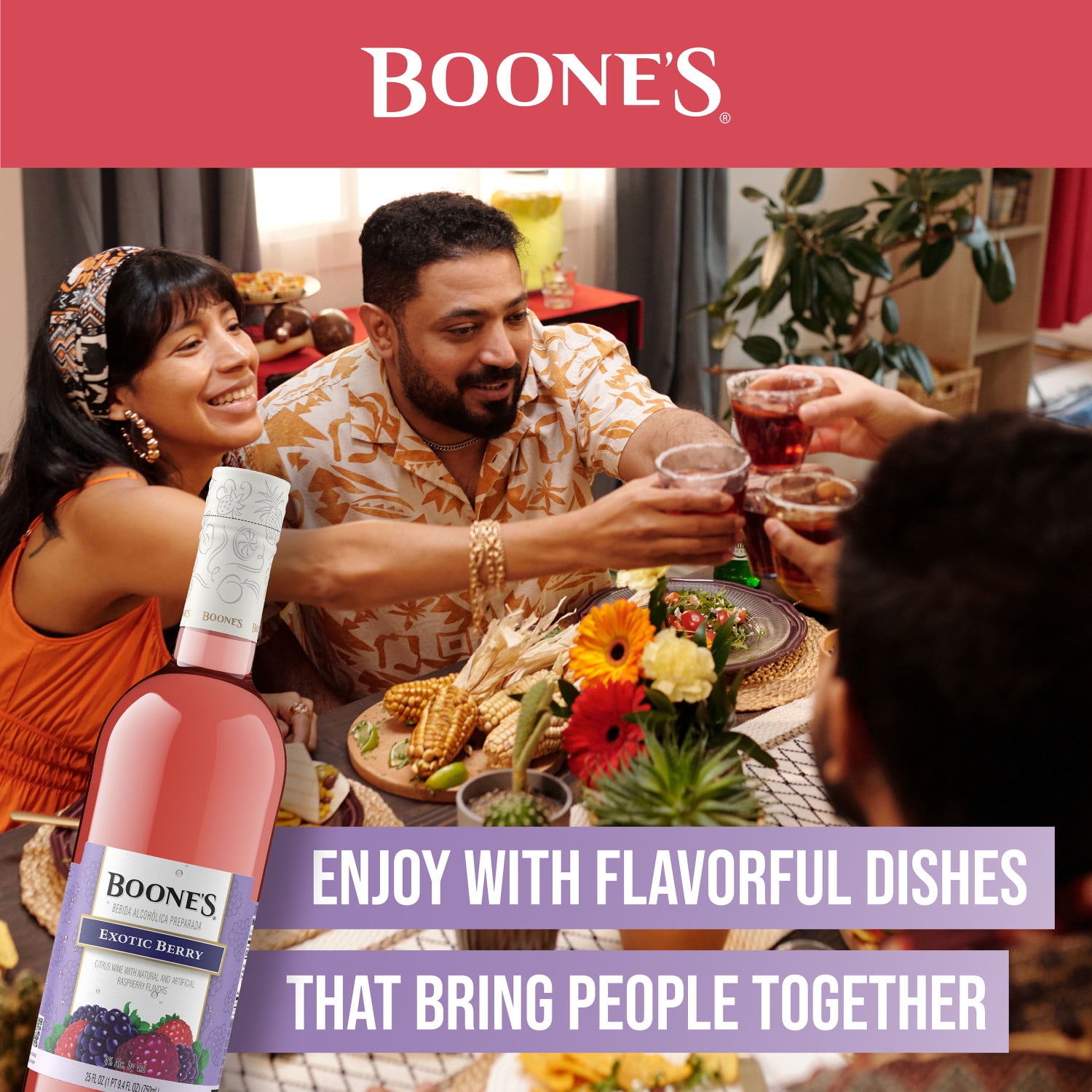 Boones Exotic Berry Wine 750ml, 4% ABV