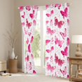 thumbnail image 3 of Feelyou Pink Butterlfy Blackout Curtains Set of 2 (52x84 Each), Princess Window Curtains, 3 of 6