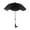 Black, variant on Zxpjkyu Beach Chair Parasols Stroller Umbrella with Clamp Sun Protection 360 degreeAdjustable Blue