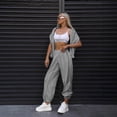 thumbnail image 5 of 2026 New Fashionable Long-Sleeved Striped Sweatshirt and Pants Sports Suit Casual Two-Piece Set for Women, 5 of 5