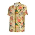 thumbnail image 4 of Wukai Vintage Bird Men’s Polo Shirts,Quick-Dry Athletic Shirt,Classic Fit Shirts-Large, 4 of 8