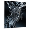 thumbnail image 2 of Designart "Waveform Dreams in Blue and Black II" Fractals Metal Wall Art Prints, 2 of 5