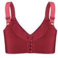 thumbnail image 5 of BRGZLK Womens Wireless Bras Casual Solid Color Full Coverage Soft Comfortable Sport Bra Lightweight Breathable Plus Size Cup Bralette Wine XXL, 5 of 6