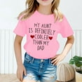 thumbnail image 3 of MEZZALL T-Shirt à Manches Courtes Imprimé Mode Mignon pour Filles, Col Rond, Été, Décontracté, Rose, 6-8 Ans, 3 of 4