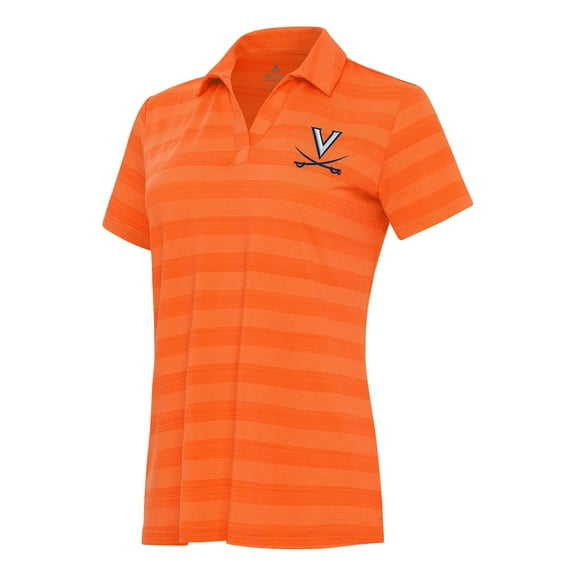 Women's Antigua Orange Virginia Cavaliers Tunnel Polo