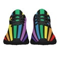 thumbnail image 3 of Unisex Rainbow Sneakers, LGBT Shoes for Men Women Lightweight Breathable Running Shoes Black Size 4, 3 of 7