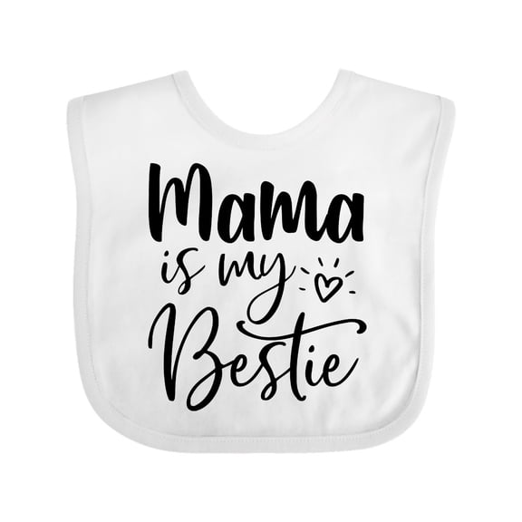 Inktastic Mama is My Bestie Boys or Girls Baby Bib