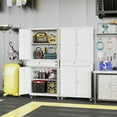 thumbnail image 2 of STANI Metal Garage Storage Cabinets with Drawer, 4 Doors Tool Storage Cabinet with 2 Adjustable Shelves, 72"H Rolling Steel Locking Cabinet for Garage Utility Room Home Office (White, 4 Wheel), 2 of 11