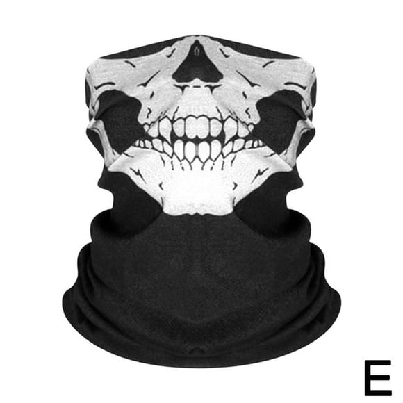 White one-size seamless headscarf multifunctional magic cycling mask warm surrounding Halloween props changeable skull outdoor mask