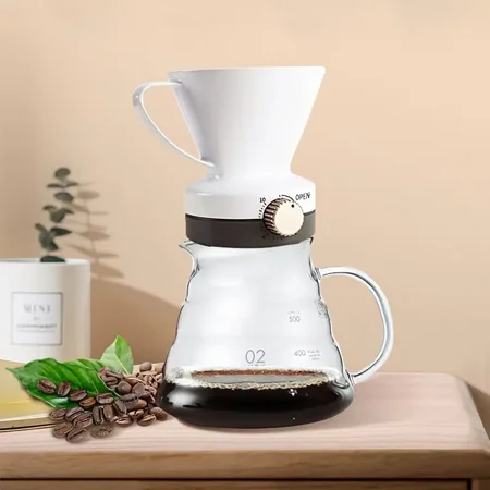 Pour Over Coffee Maker With Auto Timer Clever Dripper & Decanter Hand Brewer Durable And Cone Funnel Coffee Drip