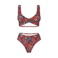 thumbnail image 4 of Rocae Fire Sign for Bikini Set for Women Two Piece Sexy High Swimsuits Split Crossover Bikini Medium, 4 of 9