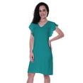 thumbnail image 5 of Moomaya Summer Casual Dress w/ V Neck Flounce Sleeves Knee Length Tshirt Dresses, 5 of 6