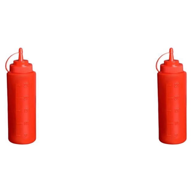 Injueey Dispensador de cocina de comedor de condimentos de aceite de plástico de botella de escala exprimible Type1 NO1