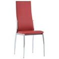 thumbnail image 2 of vidaXL Dining Chairs 4 pcs Red Faux Leather, 2 of 3