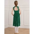 thumbnail image 4 of Alvivi Girls Sleeveless High-Low Dance Dress Lyrical Ballet Modern Contemporary Dancewear Costume Green 10, 4 of 7