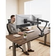 thumbnail image 4 of monTEK Dual Monitor Stand with USB-C & USB-A 3.0 Ports, for 2 Screens up to 35 inches – Full Motion Adjustable Monitor Arm, Heavy Duty C-Clamp/Grommet Mount, 24.25lbs per Arm, Gray, 4 of 8