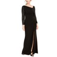 thumbnail image 1 of Vestido con pliegues para mujer Adrianna Papell Negro 12, 1 of 2