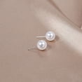 thumbnail image 1 of Pendientes de perlas de 8 mm, estilo clásico, pulidos, concisos, para mujer, ropa, regalo de vacaciones a juego, E4567, 2 diámetro, 10 mm, 1 of 1