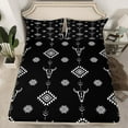 thumbnail image 2 of Castle Fairy Tribal Aztec 4pcs Bed Sheets,Bull Skull King Sheets,Bohemian Theme Super Cozy Sheet Set,Ultra Soft Hippie Home Decor, 2 of 7