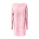 thumbnail image 4 of Otoño e invierno Mujer Casaul Sólido Manga larga Suelto O-cuello Peludo Suéter Vestido Fridja nbo2974, 4 of 5