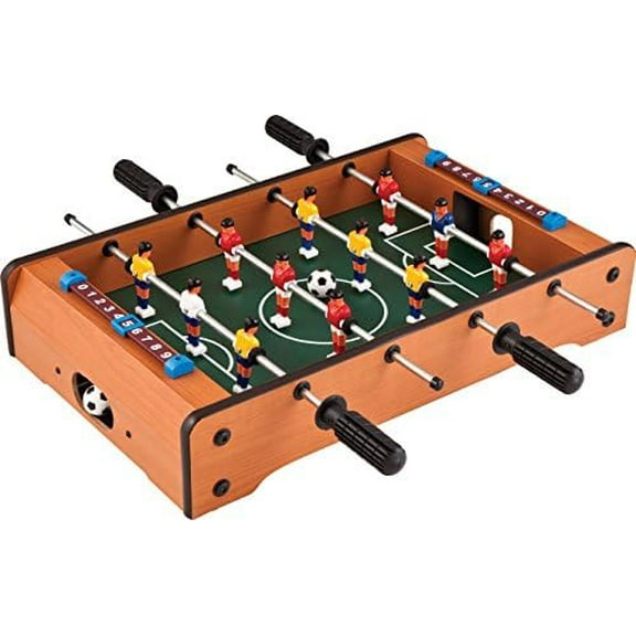 Mainstreet Classics Table Top Foosball Soccer Game Brown 20-Inch