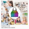 thumbnail image 4 of Ratiio Colorful Glitter Pattern Lunch Bag ,Insulated Lunch Box, Small Leakproof Cooler Food Lunch Containers Reusable High Capacity Lunch Tote Bags, 4 of 6