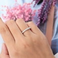 thumbnail image 6 of Bow Jewel 1.57 Ct Round Brilliant Cut Lab Created Simulated Diamond Ring - Wedding Band - 14K White Gold Plated Anniversary Ring for Women's - Engagement Eternity Band - Party Wear Diamond Ring, 6 of 9