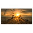 thumbnail image 2 of Énorme Pont en Bois vers Ciel Illuminé - Impression sur Toile Paysage Marin, 2 of 3