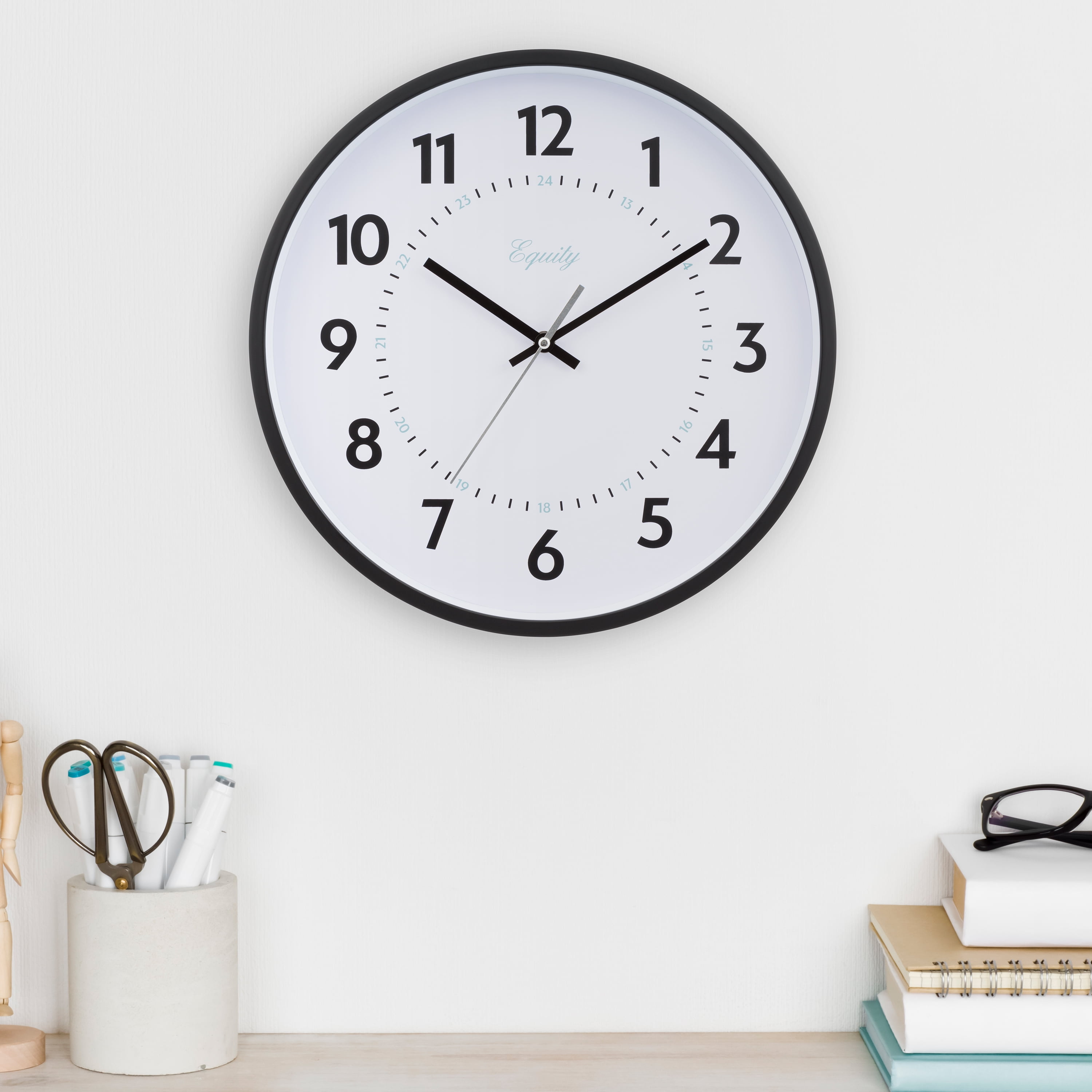 Equity 14 inch Basics Commercial Quartz Analog Wall Clock, 25509