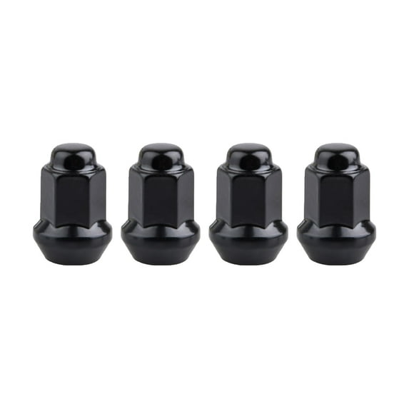 Motosport Alloys (4pk) Tapered Lug Nut 10mm x 1.25mm Thread Pitch w/14mm Head Black for Yamaha WOLVERINE 450 4X4 2006-2010