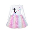 thumbnail image 1 of Girls Dress Tutu Skirt Rainbow Butterfly Embroidered Long Sleeve 7 Years, 1 of 1